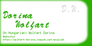 dorina wolfart business card